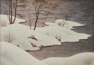 Oskar Bergman - Snowy Landscape