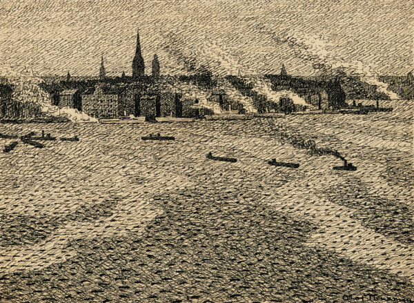 Olof Thunman - At Dusk, View of Gamla Stan, Stockholm